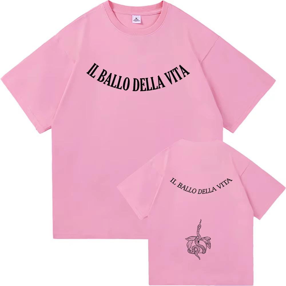 Damiano David Il Ballo Della Vita Tattootshirt Funny Little Fears UnisexUnisex Clothing Next Summer Clothes Cotton Tshirts Gifts
