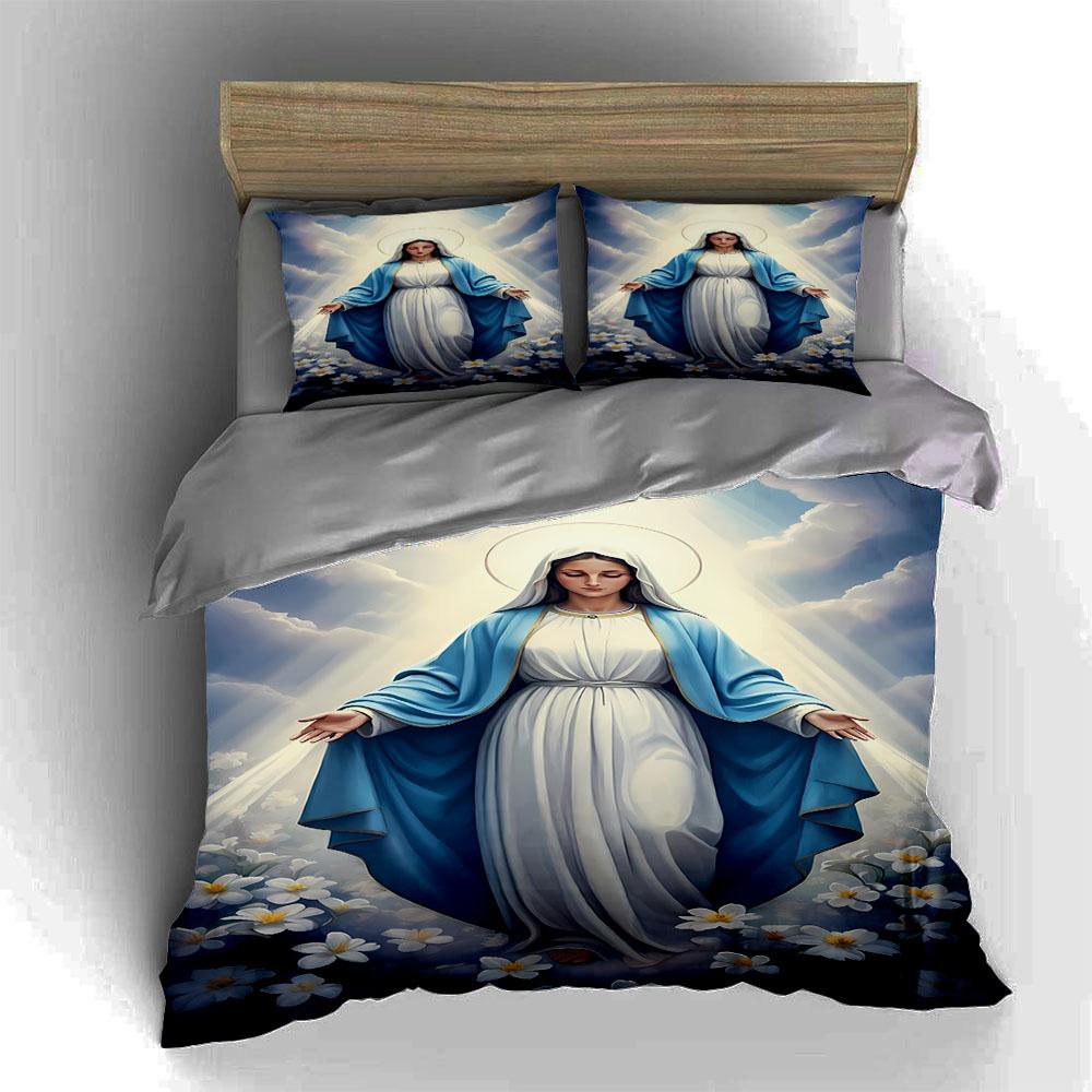 Holy serene illustration. Bedding Duvet cover sets Duvet covers Pillowcases gifts (1 * Duvet Cover 2 * Pillowcases, without duvet insert)