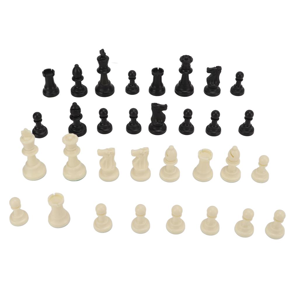 Chess Pieces Only PP Replacement Chessmen Figurine Pieces 75mm Height King for Party Camping Relaxing