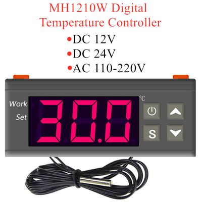 MH1210W Регулятор температуры DC12V 24V AC110-220V Цифровой термостат Микрокомпьютерный термометр Терморегулятор -50~110 C NTC