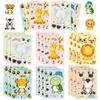 6 Photos/pack of Animal Face Change Stickers Cartoon Cute Little Animal Giraffe Turtle Tiger DIY Dress-up Stickers