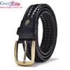 Braided Belt for Mens Woven Belts Luxury Genuine Leather Cow Straps Hand Knitted Designer Men for Jeans Girdle Male 100-125CM
