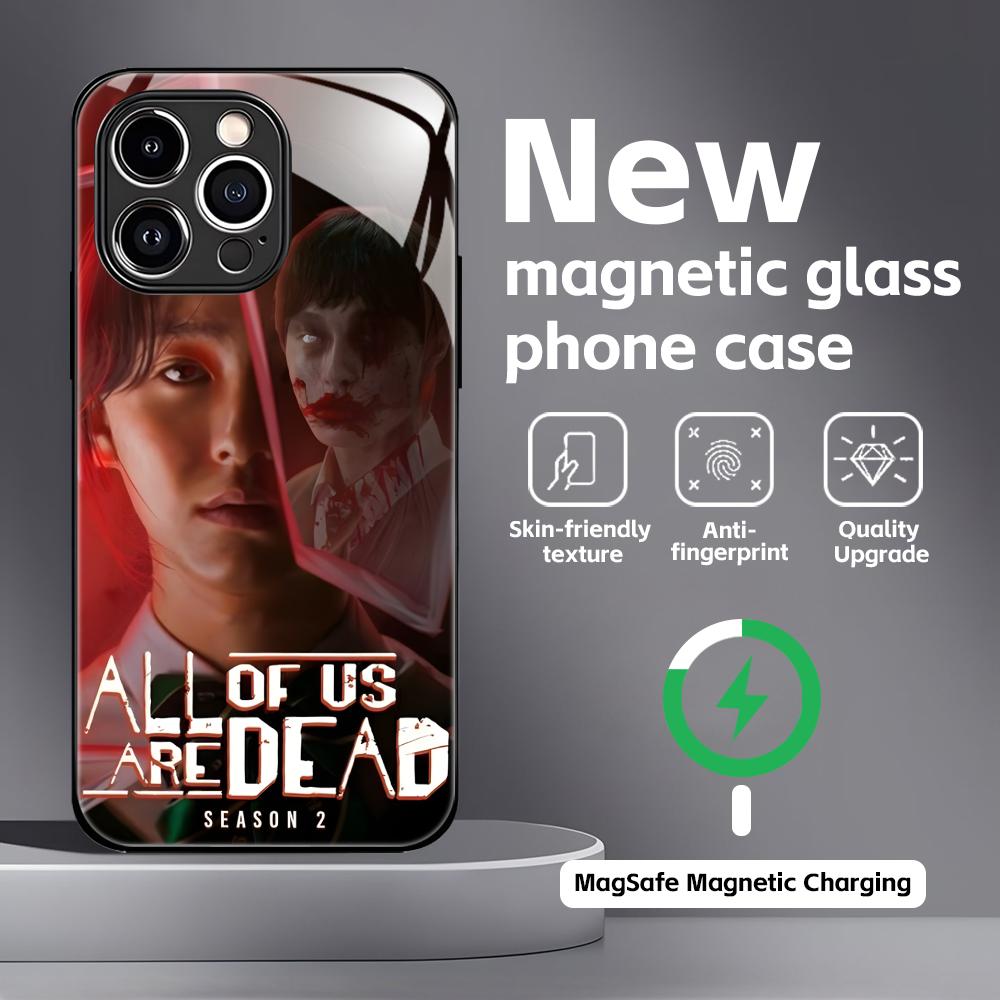 All of Us Are Dead Phone Case For iPhone17 16 15 14 13 12 11 X XR XS 8 Plus Mini Pro Max Glass Magnetic Case