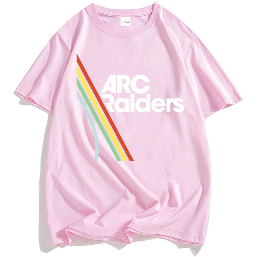 Men Clothing Hot Game ARC Raiders Rainbow Print T-shirt Cotton Short Sleeve Loose Male Tshirts Unisex Streetwear Graphic T Shirt