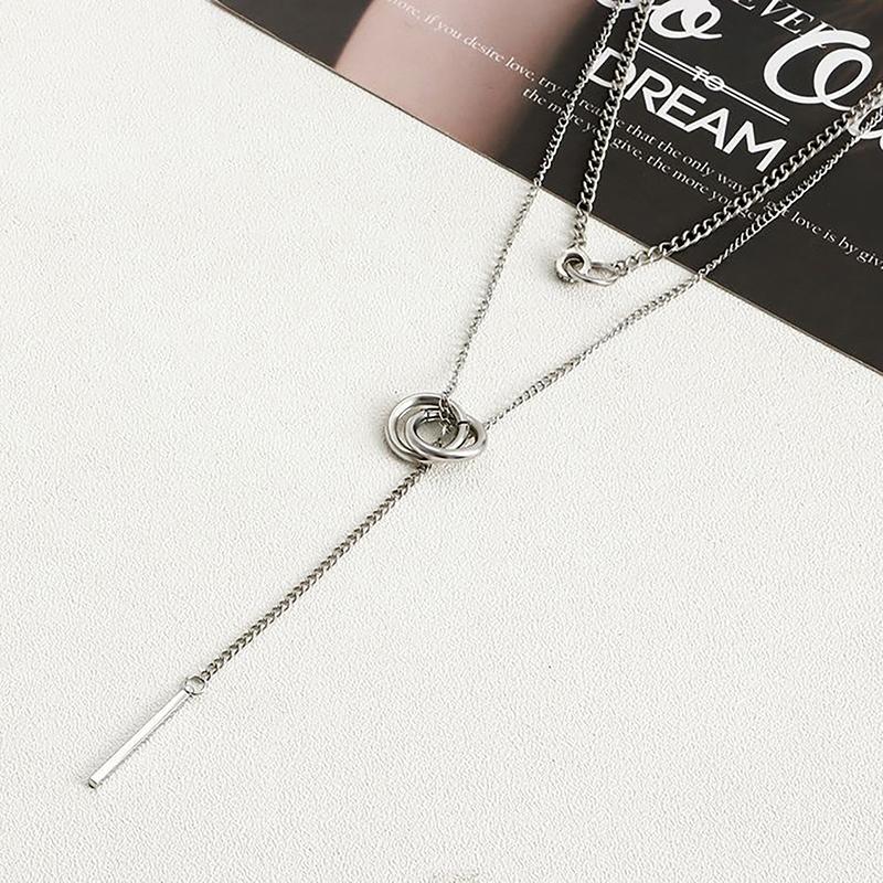 Винтажное двойное круглое многослойное ожерелье с подвесками, женские украшения, многослойные аксессуары для девочек, подарки, подвеска в богемном стиле