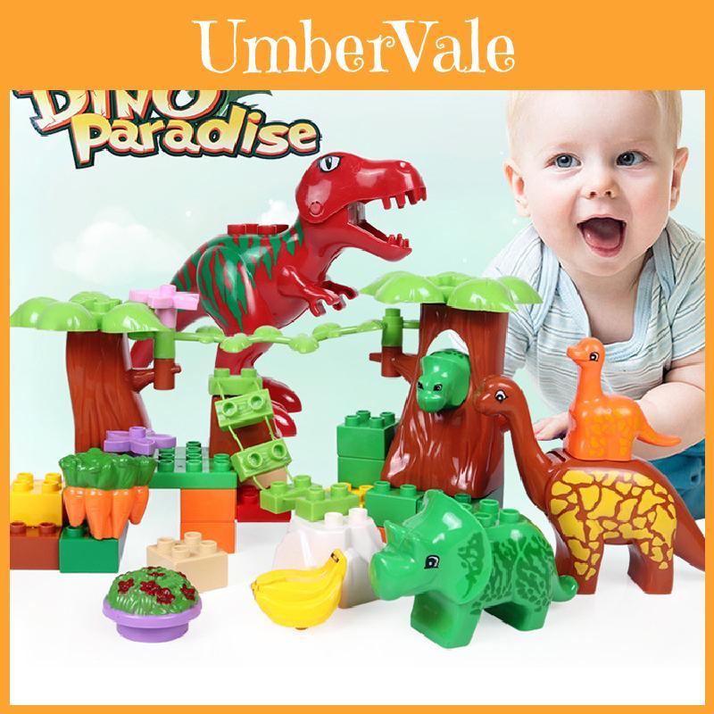 Dinosaur Assembly Puzzle With Big Plastic Blocks For Kids Development And Entertainment