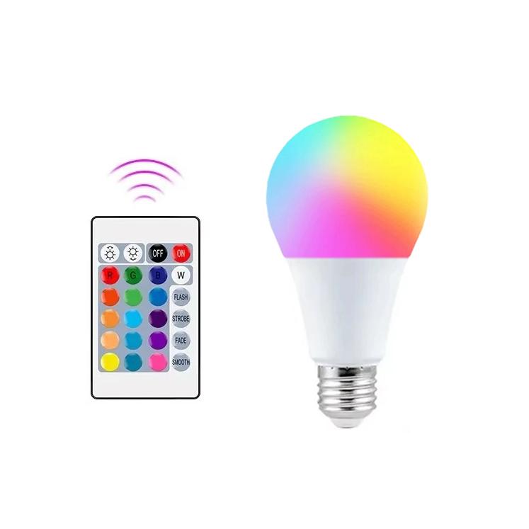 Светодиодная лампа E27 RGB 220 В, многоцветная, с изменяемым белым цветом, с ИК-пультом дистанционного управления для спальни, вечеринки, домашнего декора