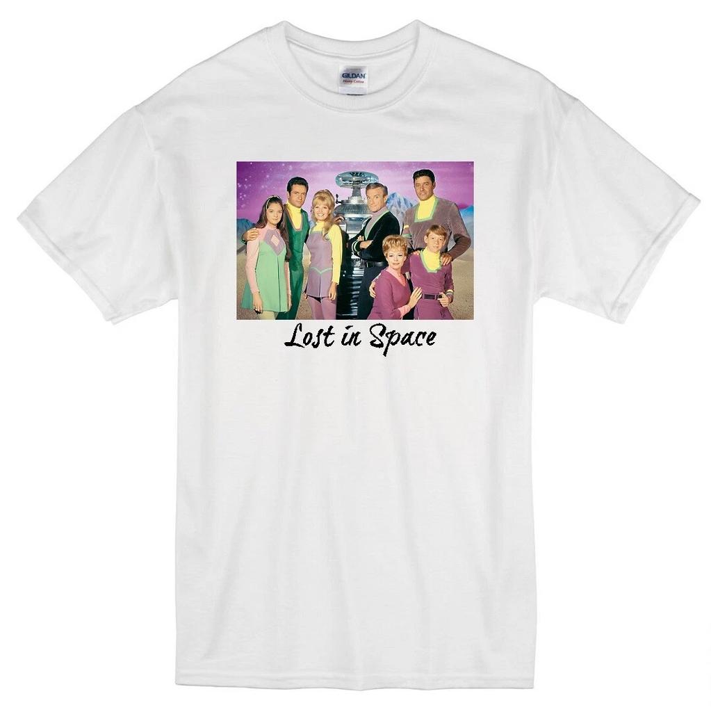 LOST IN SPACE JUNE LOCKHART BILLY MUMY RETRO SCI-FI 1960'S TV SHOW WHITE T-shirt Tops Tees Unisex
