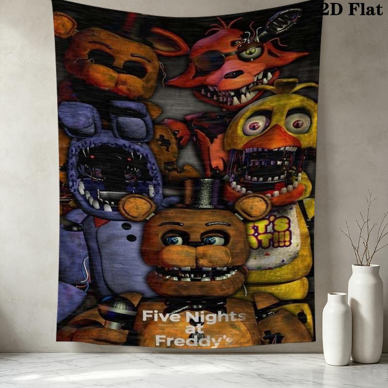 Horror Night Bears Wall Tapestry Aesthetic Wall Hanging Printed Fabric Blanket Decorative Tapestries for Bedroom Living Room Home Decor