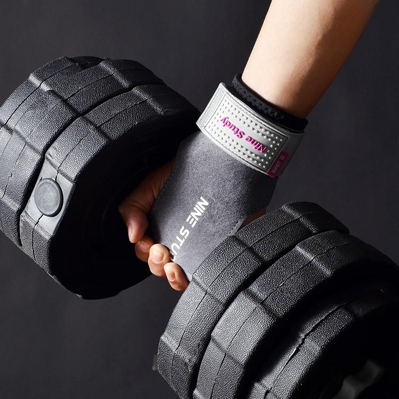 Weightlifting Gym Gloves With Wrist Support Deadlift Pull-Up Power Training Men Women Leather Palm Grip Assist Bands