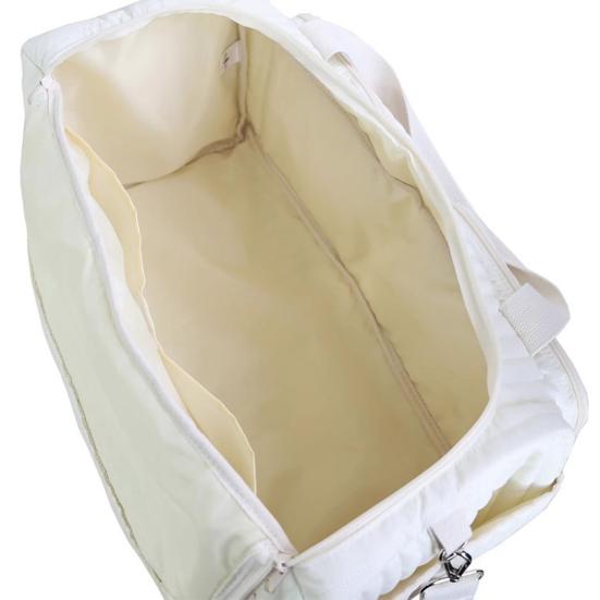 Сумка для подгузников Стеганая Легкая Большая Вместимость Узор с Медвежонком Мамина Сумка с Мягкими Плечевыми Ремнями Верхняя Ручка Просторный Органайзер