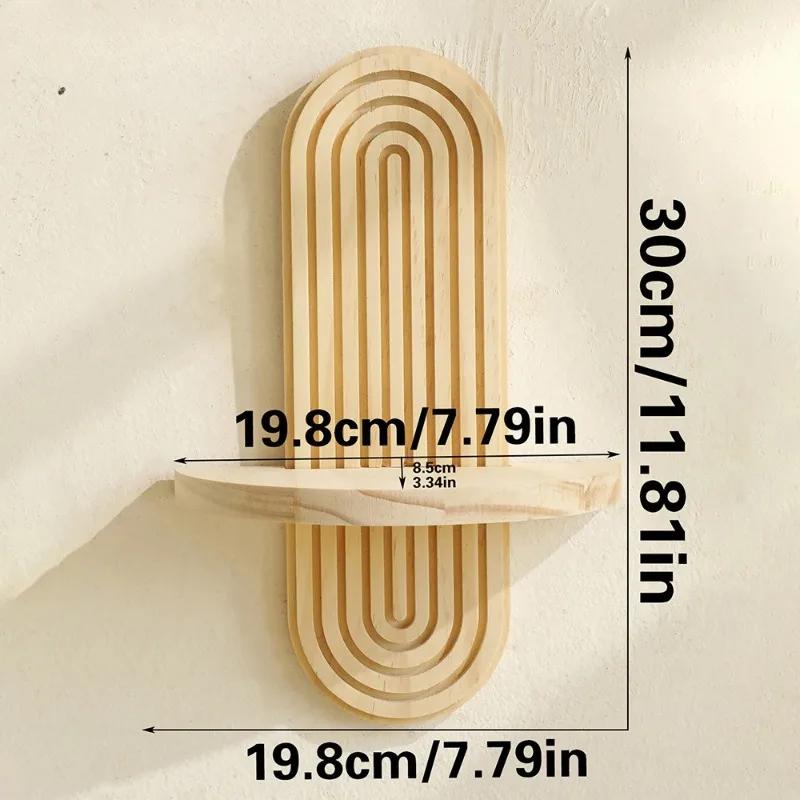 Boho Style Quality Wooden Wooden Wall Mounted Shelves Modern Home Decor Vintage Bohemian Wall Decor Boho Wooden Rainbow Wall