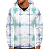 Мужская мода повседневная застежка-молния с градиентным принтом тай-дай и куртка-толстовка с капюшоном