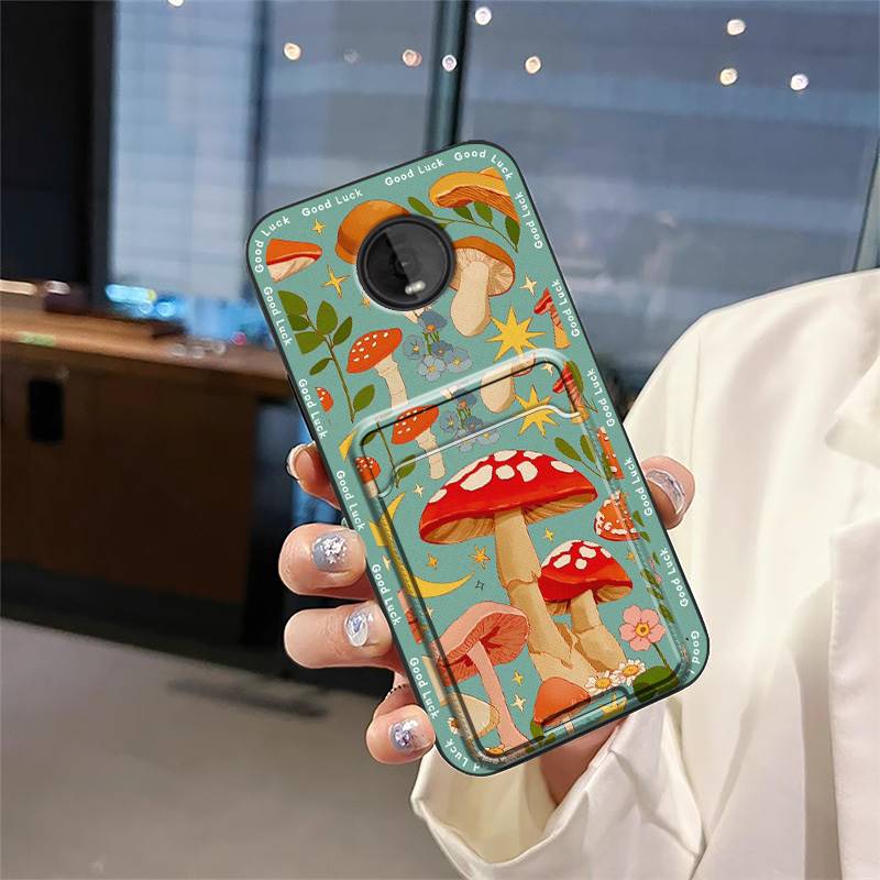 Silicone Fashion Design Phone Case For MOTO Z4 Play Full Wrap Shockproof Cute Card Slot TPU Soft Case Cartoon Back Cover