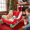 Christmas Decorations Sled Shaped Dog Bed Santa Pets Bed Festive Plush Cozy Cat Nest Christmas Themed Pet Doggy Sleeping Bed