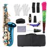 Brass Engraved Eb E-Flat Alto Saxophone Sax Abalone Shell Buttons Wind Instrument with Case Gloves
