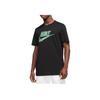 Nike Футболка с коротким рукавом с круглым вырезом и буквенным принтом, мужские топы, черные FB9820-010
