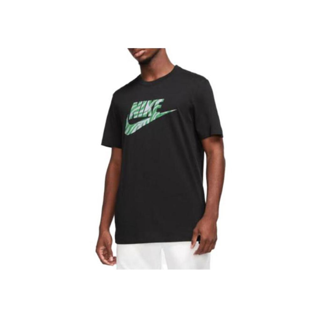 Nike Футболка с коротким рукавом с круглым вырезом и буквенным принтом, мужские топы, черные FB9820-010