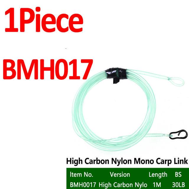 Bimoo 1PC 30LB 35LB 45LB Fluoro Carbon Fused Carp Link High Carbon Carp Main Line Braided Carp Leader Trace with Terminal Swivel
