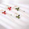 Petal Asymmetric Earrings Fashion Personalized Long Geometric Circle Tassel Eardrop Earrings