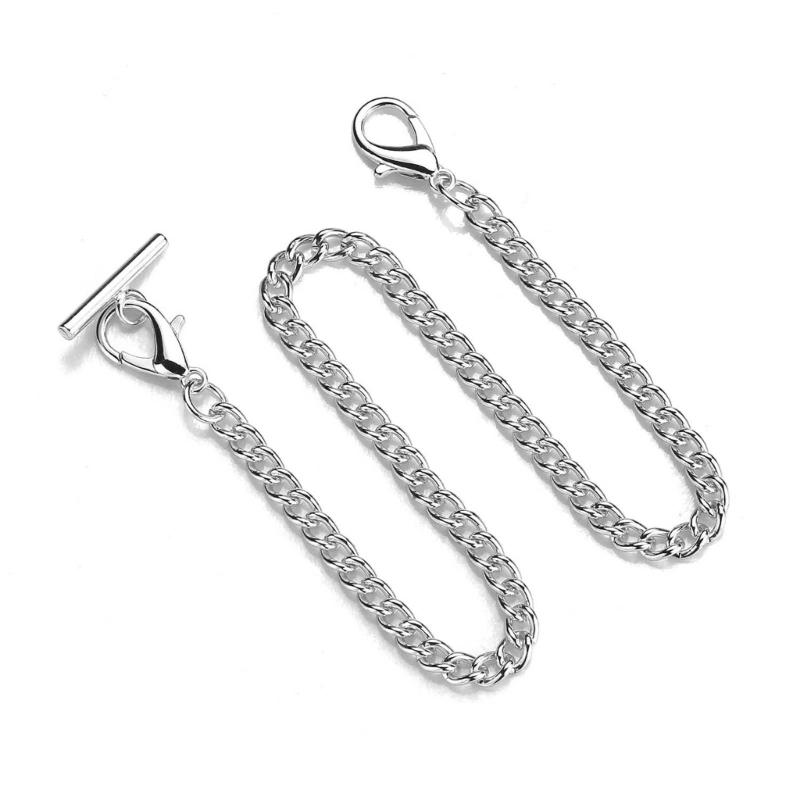 Цепочка для карманных часов Металлический ремень Джинсы Альберт Винтаж Т-образная поясная цепочка Звено Застежка для часов-брелока Аксессуары для карманных часов