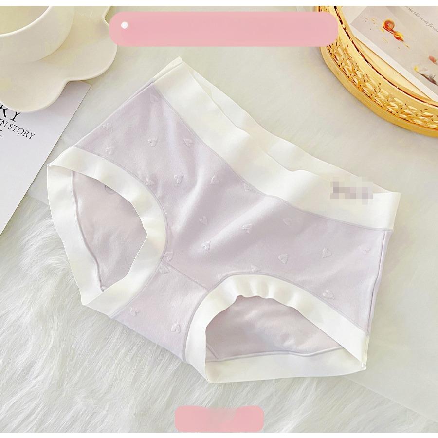 Lingerie Women's Underwear with No Trace Large Size Hip Hugging Breathable Mid Waist Briefs Female Panties