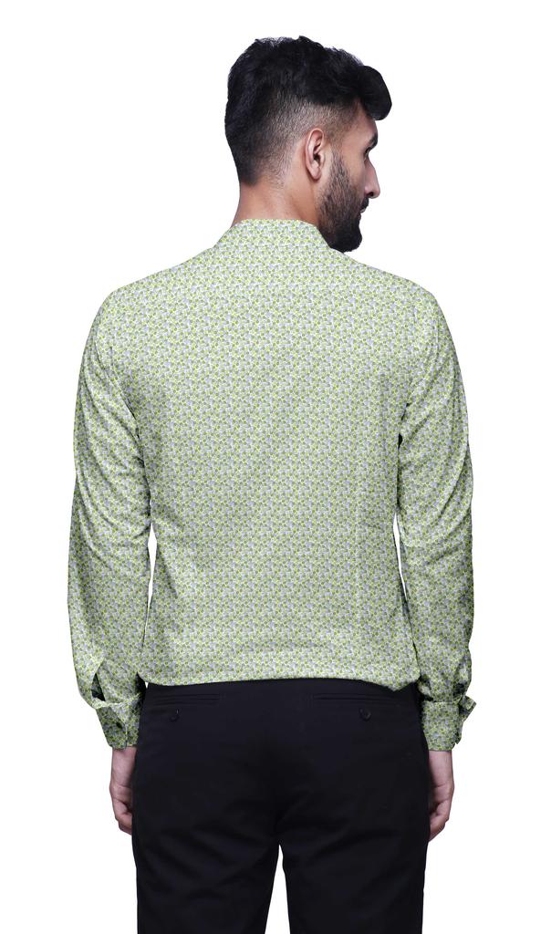 BestMan Mandarin Men CollarA  ShirtsA  Regular Fit Printed Mens Short Kurta