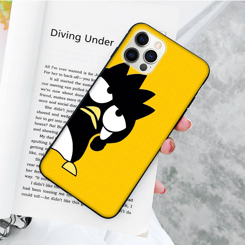 JZ13 Черный мягкий чехол Badtz-maru для OPPO Reno 8 6 5 4 Pro Plus Find X3 A17 A3 A31 A38 A40 A53 A54 A55 A74 A76 A78 A77 A80 A94 A95 A96 Lite