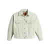 Levis Casual Solid Color Button-Down Collar Jacket Women Jacket Green A1743-0025