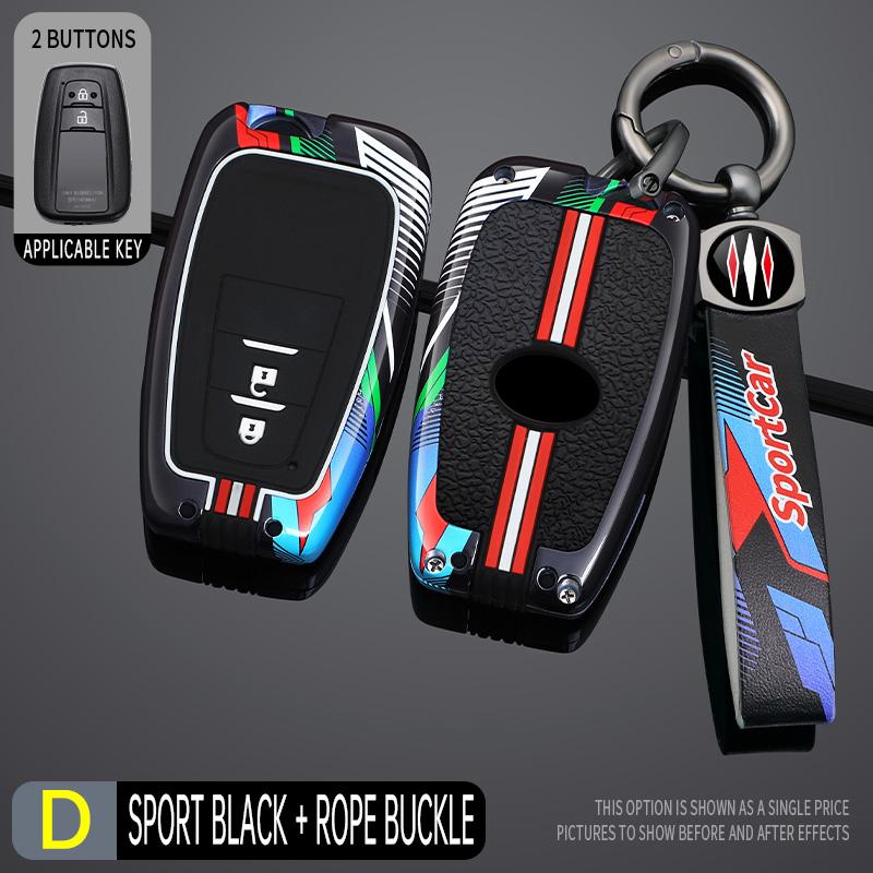 Car Key Case Cover Protective Shell Fob For Toyota Prius Camry Corolla C-HR CHR RAV4 Prado 2018 2022 Car Key Decoration Shell