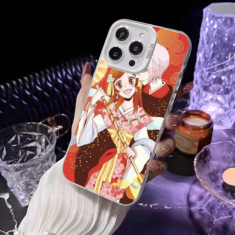 Чехол для телефона с аниме K-Kamisama Kiss для iPhone 16 15 14 13 12 11 Pro Max Белый Ультратонкий Лазерный Металлик Аврора Funda
