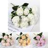 Silk Rose Flower Bouquet For Wedding Home And Photography With Elegant Craftsmanship