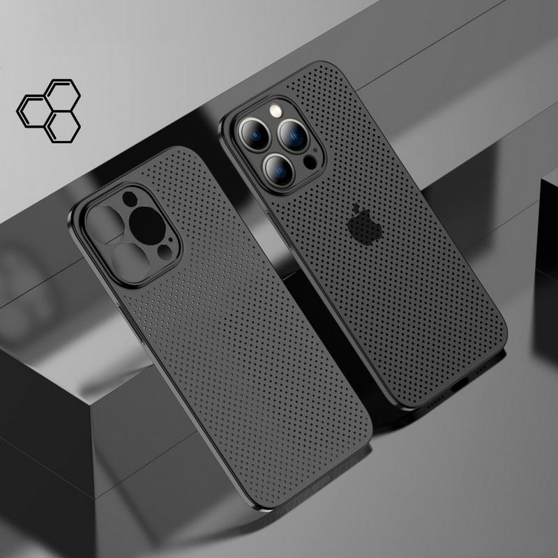 Однотонный полый теплоотводящий чехол для телефона iPhone 16 Pro Max 15 Pro 14 13 12, защита объектива, ударопрочный тонкий жесткий бампер