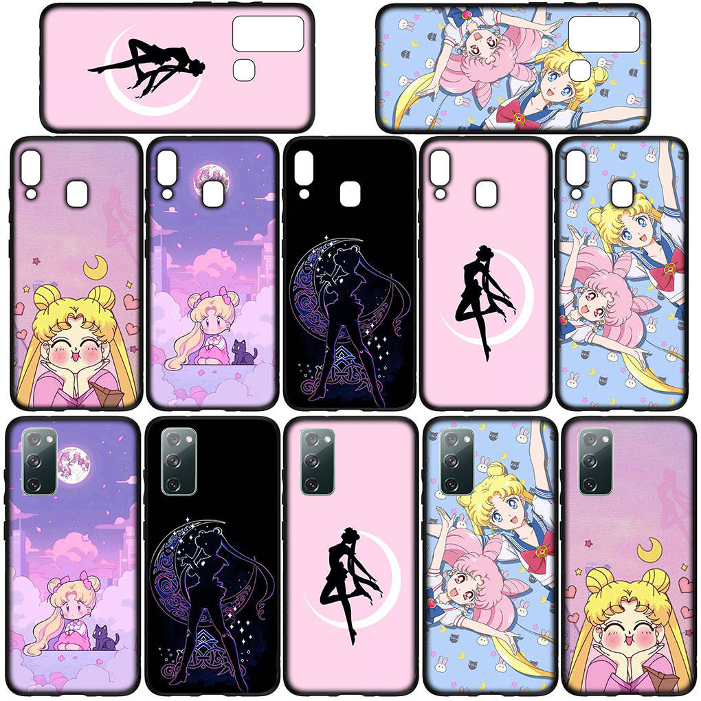 Чехол для iPhone 16 15 14 Xiaomi Redmi Note 13 12 11 Pro Max X 10 8 9 XR Samsung Galaxy S24 S23 A15 13C OPPO Huawei аниме Sailor Moon Girl Phone Case