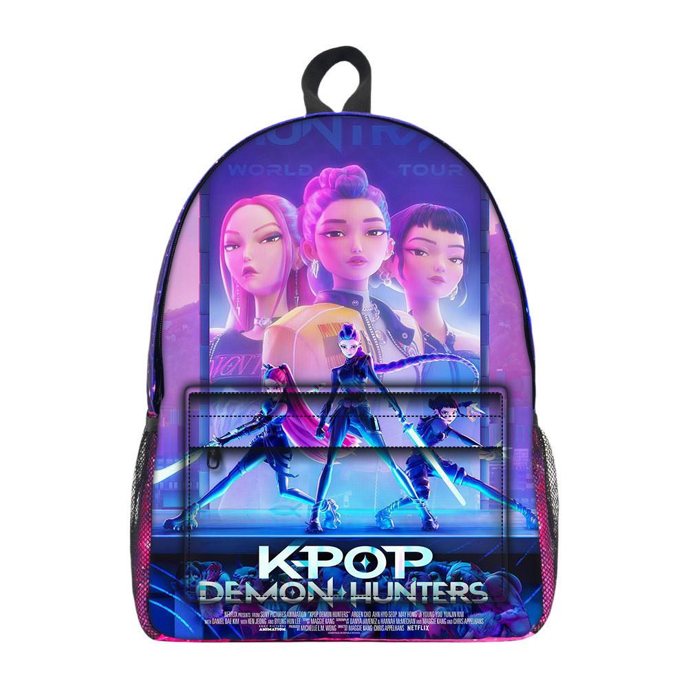 Kpop Demon Hunters Мультяшный Рисунок Оксфордская Ткань Студенческий Рюкзак