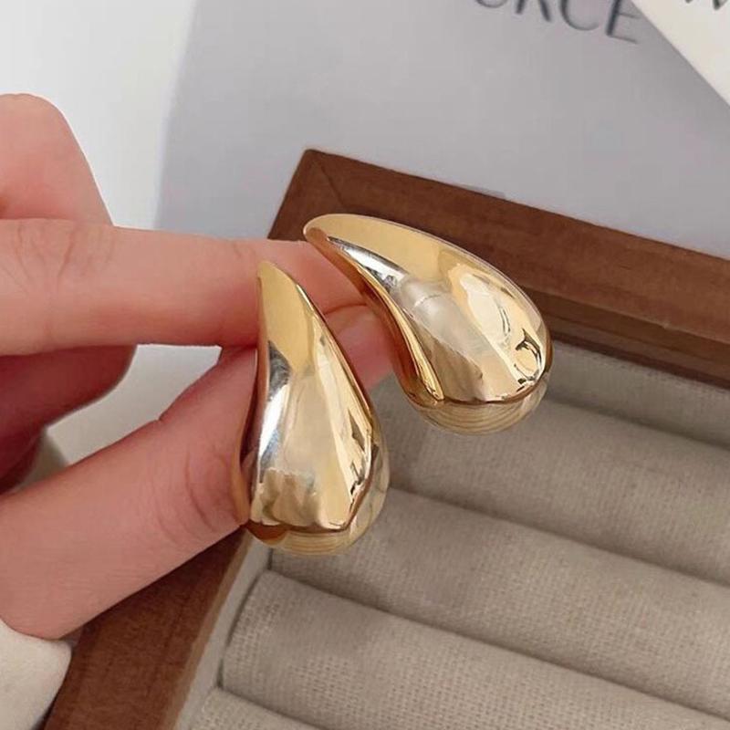 Винтажные позолоченные массивные серьги-капли в форме купола для женщин, блестящие серьги-капли, преувеличенные ювелирные подарки