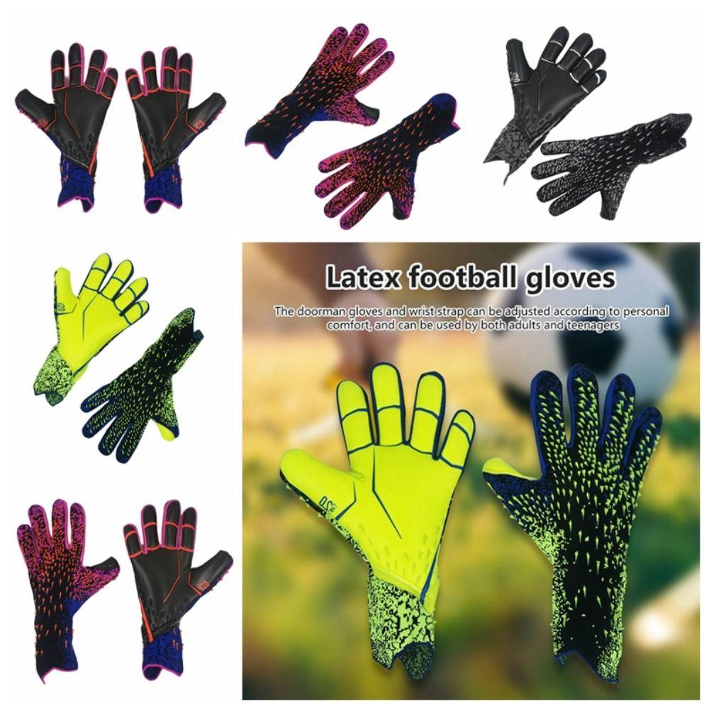 1 Pair Rubber Kids Goalie Gloves Anti-Slip Goalkeeper Gloves Children/Adult