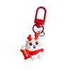 Dancing Lion Lion Dance Pendant Creative Chinese Style Keyring Zodiac Dragon Keychain  Unisex