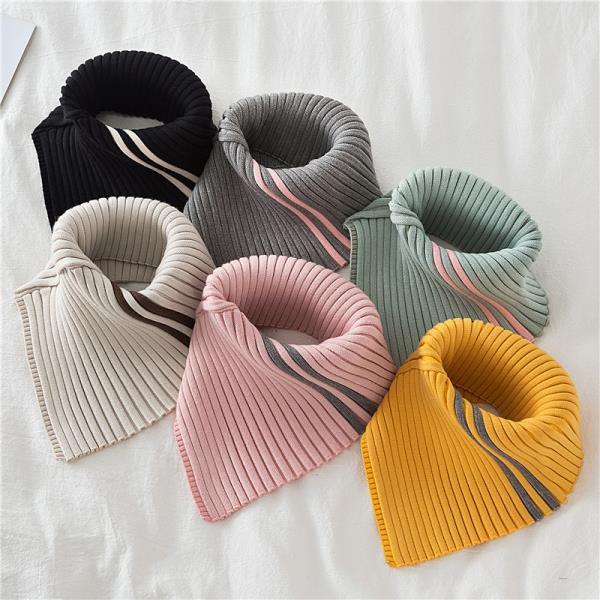 Hooded Scarf for Women In Winter Fashionable and Versatile Warm and Elastic Knitted Fake Neck Cover