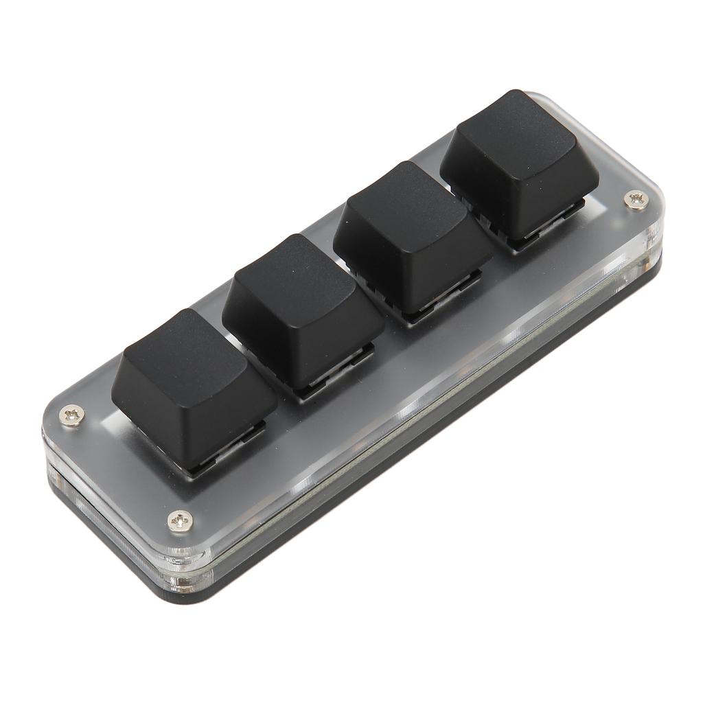 4 Fully Programmable Keys Mini Type C Wired One Handed Mechanical Keyboard for Windows
