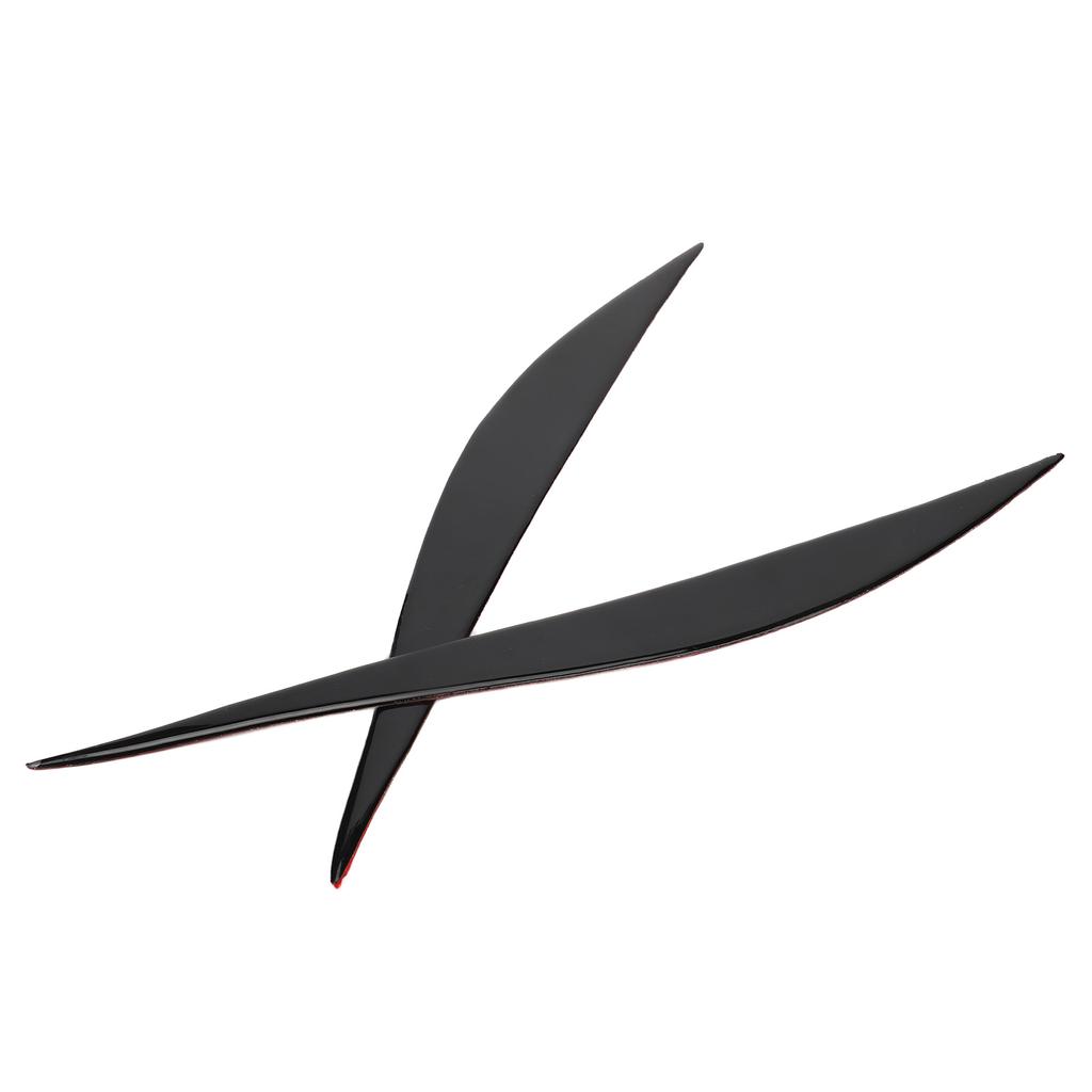 Pair Headlight Eyebrow Eye Lid Headlamp Molding Trim Piano Black for 3 Series F30 2013?2015