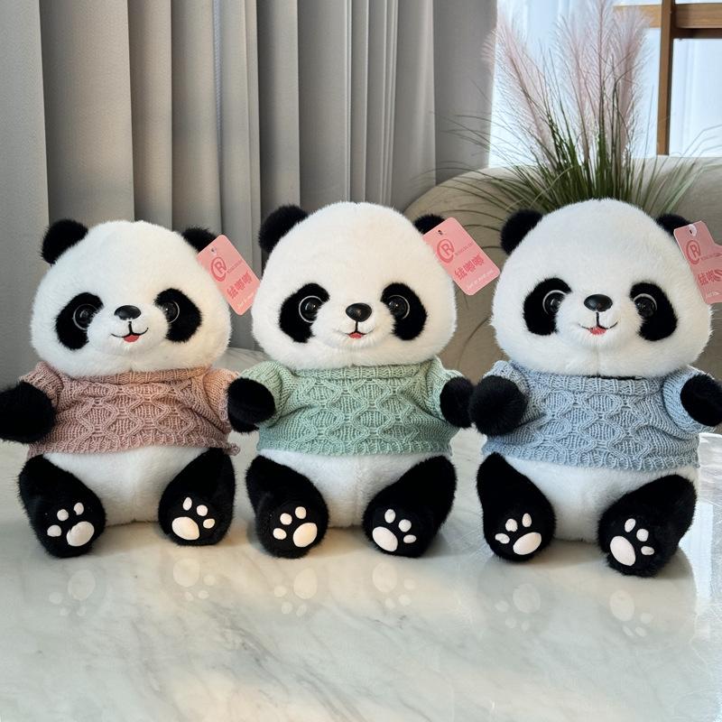 Plush Stuffed Toy Panda Baby Cute Plush Doll Kawaii Panda Boys and Girls Birthday Children's Day Gift Room Decoration