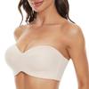 Seamless Strapless Invisible Bra with Removable Straps & Underwire for Plus Sizes