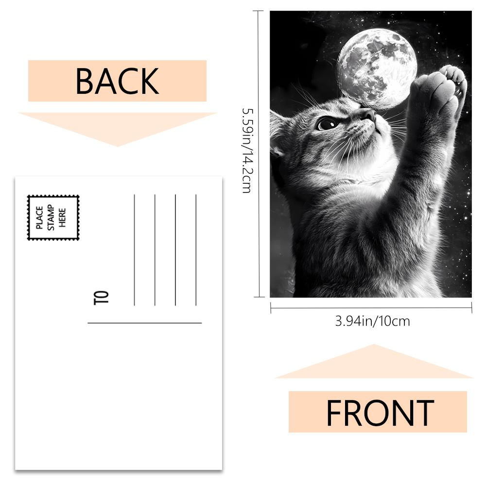 32 шт., Космические коты, открытки, поздравительные открытки, открытки для DIY, украшения, подходят для коллекции и в подарок
