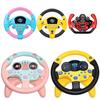 Eletric Simulation Steering Wheel Toy with Light Sound Baby Kids Musical Educational Copilot Stroller Steering Wheel Vocal Toys