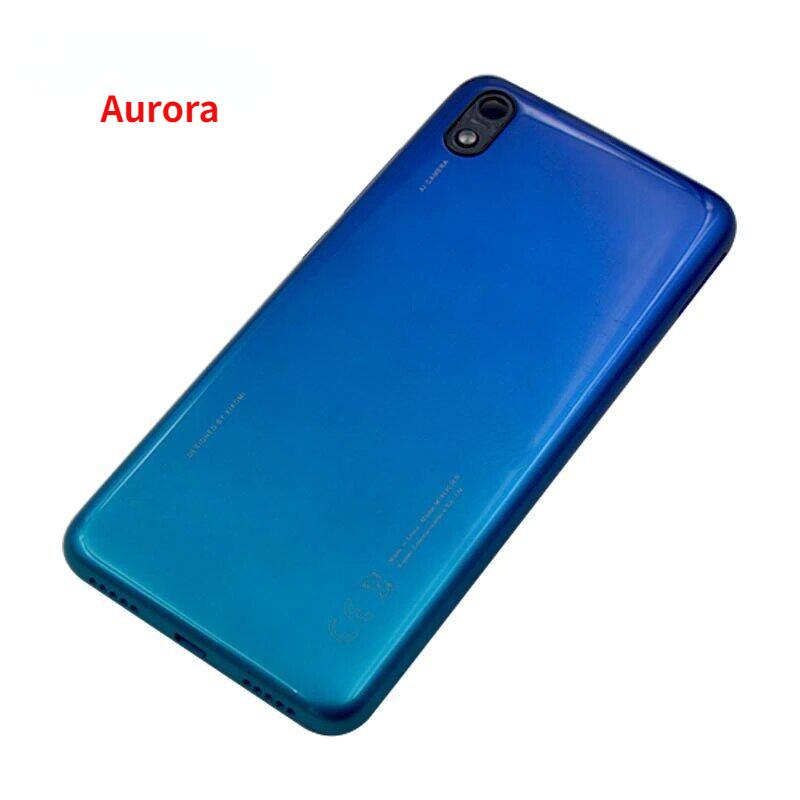 Задняя крышка для Xiaomi Redmi 7A, замена корпуса задней двери аккумулятора с объективом камеры с