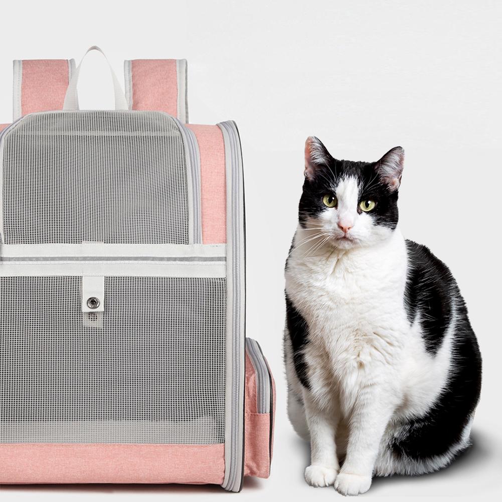Рюкзак-переноска для кошек и собак, складной рюкзак-переноска для домашних животных с ковриком, портативный дышащий рюкзак-переноска для собак весом до 5 кг и кошек весом до 7 кг