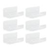 6Pcs Wall Mount Vinyl Record Shelf Clear Clear Acrylic Record CD Storage Rack Floating Wall Shelves