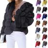 Женская мода и зима повседневная свободная теплая однотонная куртка