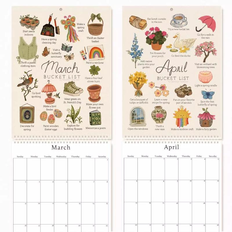 2025 Inventory Calendar, Thick Paper, To-Do List And Notes, Planning Organizing Wall Calendar for Thanksgiving and Christmas Gifts, Inventory Schedule